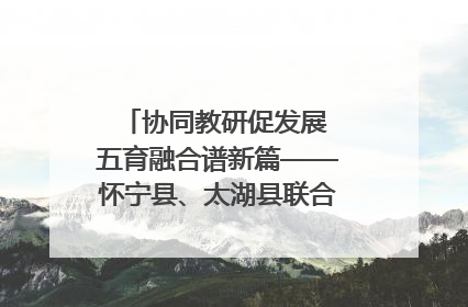 协同教研促发展 五育融合谱新篇——怀宁县、太湖县联合教研活动在月山镇中心学校成功举办