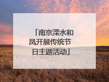 南京溧水和凤开展传统节日主题活动