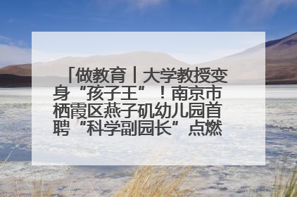 做教育︱大学教授变身“孩子王”！南京市栖霞区燕子矶幼儿园首聘“科学副园长”点燃萌娃科学梦