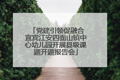 党建引领促融合 宜宾江安四面山镇中心幼儿园开展县级课题开题报告会