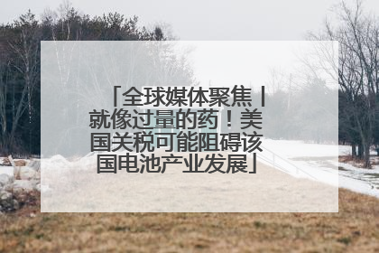 全球媒体聚焦丨就像过量的药！美国关税可能阻碍该国电池产业发展