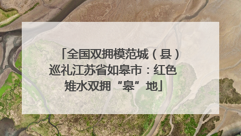 全国双拥模范城（县）巡礼江苏省如皋市：红色雉水双拥“皋”地