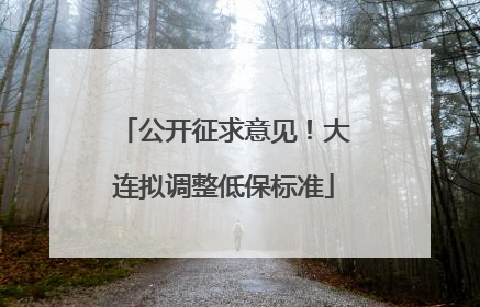 公开征求意见！大连拟调整低保标准