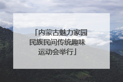 内蒙古魅力家园民族民间传统趣味运动会举行