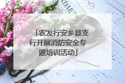 农发行安乡县支行开展消防安全专题培训活动