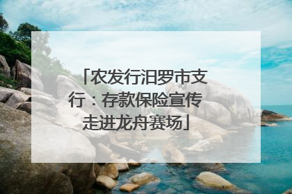 农发行汨罗市支行：存款保险宣传走进龙舟赛场