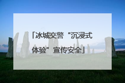 冰城交警“沉浸式体验”宣传安全