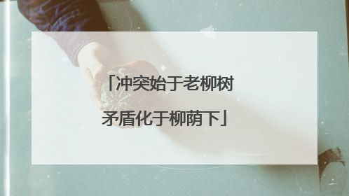 冲突始于老柳树 矛盾化于柳荫下