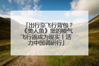 出行靠飞行背包？《美人鱼》里的喷气飞行器成为现实丨活力中国调研行