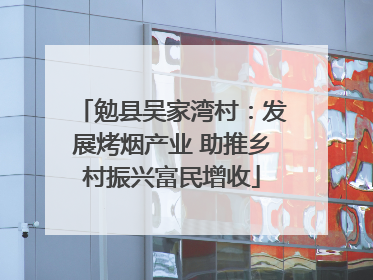 勉县吴家湾村：发展烤烟产业 助推乡村振兴富民增收