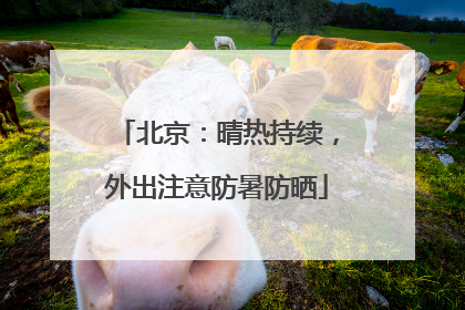 北京：晴热持续，外出注意防暑防晒