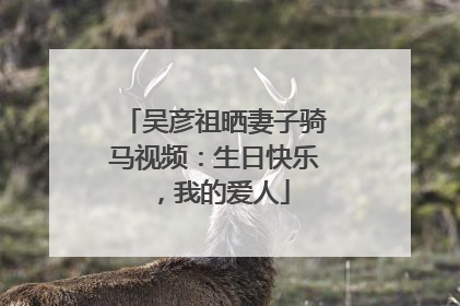 吴彦祖晒妻子骑马视频：生日快乐，我的爱人