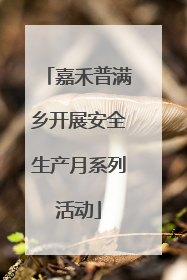 嘉禾普满乡开展安全生产月系列活动