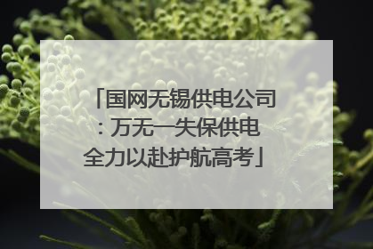 国网无锡供电公司：万无一失保供电 全力以赴护航高考