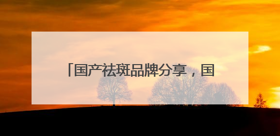 国产祛斑品牌分享，国家唯一认证的祛斑产品，公认最好用的护肤品