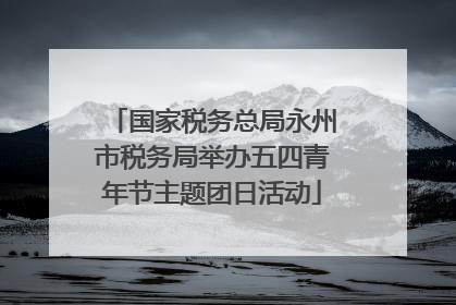 国家税务总局永州市税务局举办五四青年节主题团日活动