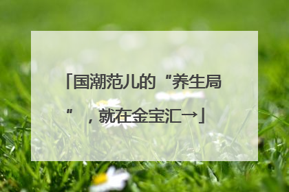 国潮范儿的“养生局”，就在金宝汇→