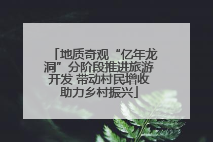 地质奇观“亿年龙洞”分阶段推进旅游开发 带动村民增收助力乡村振兴