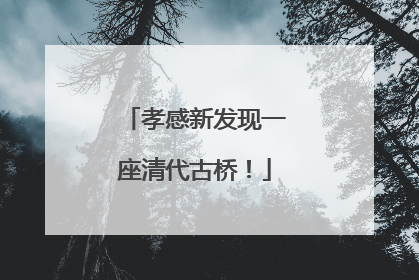 孝感新发现一座清代古桥！