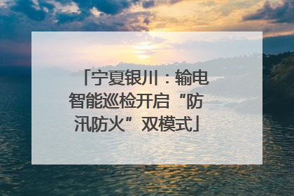 宁夏银川：输电智能巡检开启“防汛防火”双模式