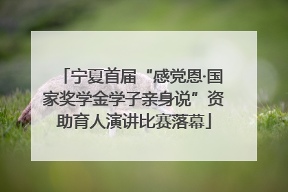 宁夏首届“感党恩·国家奖学金学子亲身说”资助育人演讲比赛落幕