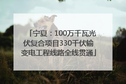 宁夏：100万千瓦光伏复合项目330千伏输变电工程线路全线贯通