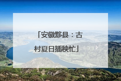 安徽黟县：古村夏日插秧忙