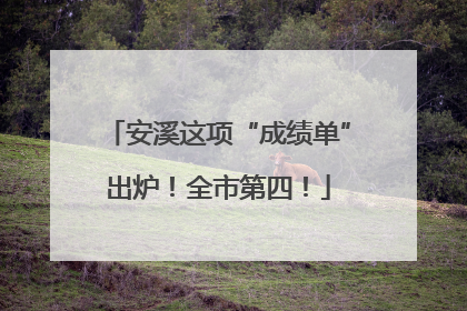 安溪这项“成绩单”出炉！全市第四！