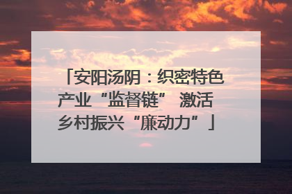 安阳汤阴：织密特色产业“监督链” 激活乡村振兴“廉动力”