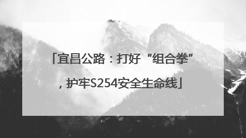 宜昌公路：打好“组合拳”，护牢S254安全生命线
