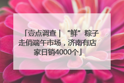 壹点调查｜“鲜”粽子走俏端午市场，济南有店家日销4000个