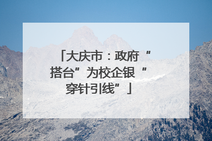 大庆市：政府“搭台”为校企银“穿针引线”