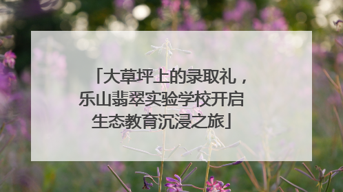 大草坪上的录取礼，乐山翡翠实验学校开启生态教育沉浸之旅