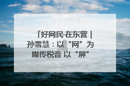好网民·在东营｜孙雪慧：以“网”为媒传税音 以“屏”为介助发展