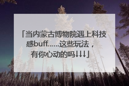 当内蒙古博物院遇上科技感buff……这些玩法，有你心动的吗↓↓↓