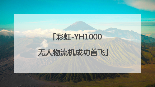 彩虹-YH1000无人物流机成功首飞