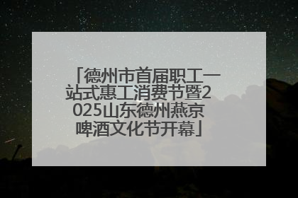 德州市首届职工一站式惠工消费节暨2025山东德州燕京啤酒文化节开幕