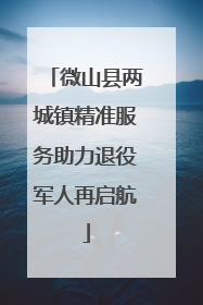微山县两城镇精准服务助力退役军人再启航