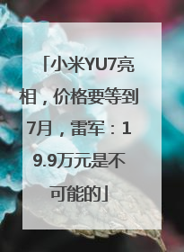 小米YU7亮相，价格要等到7月，雷军：19.9万元是不可能的