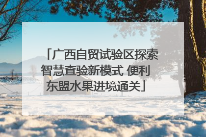 广西自贸试验区探索智慧查验新模式 便利东盟水果进境通关