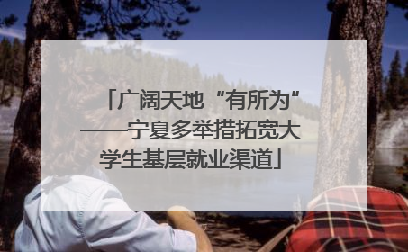 广阔天地“有所为”——宁夏多举措拓宽大学生基层就业渠道