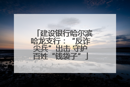 建设银行哈尔滨哈龙支行：“反诈尖兵”出击 守护百姓“钱袋子”