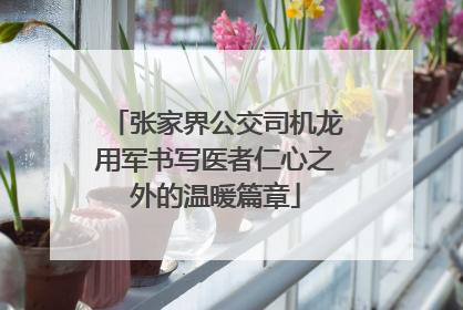 张家界公交司机龙用军书写医者仁心之外的温暖篇章