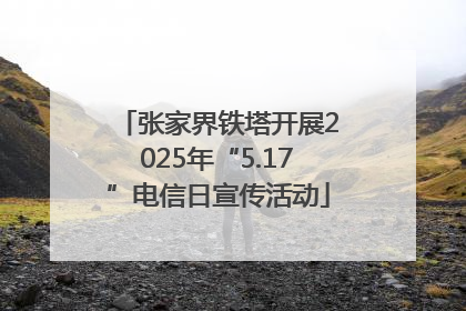 张家界铁塔开展2025年“5.17”电信日宣传活动