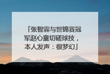 张智霖与世锦赛冠军赵心童切磋球技，本人发声：很梦幻