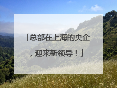 总部在上海的央企，迎来新领导！