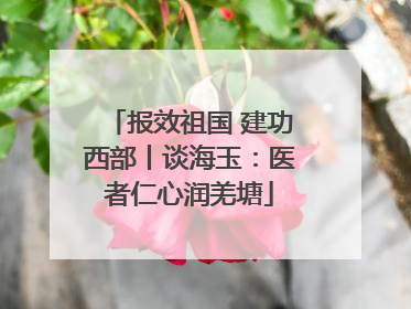 报效祖国 建功西部丨谈海玉：医者仁心润羌塘