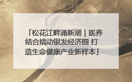 松花江畔涌新潮｜医养结合撬动银发经济圈 打造生命健康产业新样本