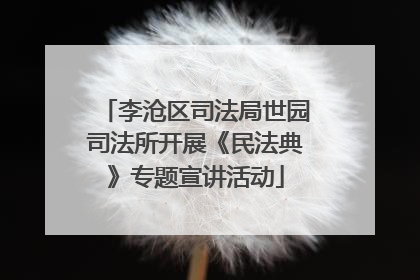 李沧区司法局世园司法所开展《民法典》专题宣讲活动