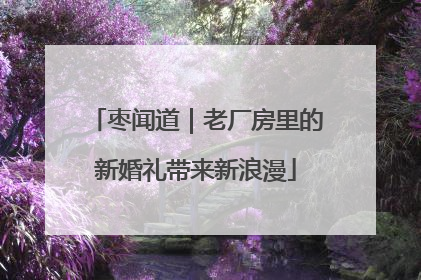 枣闻道｜老厂房里的新婚礼带来新浪漫